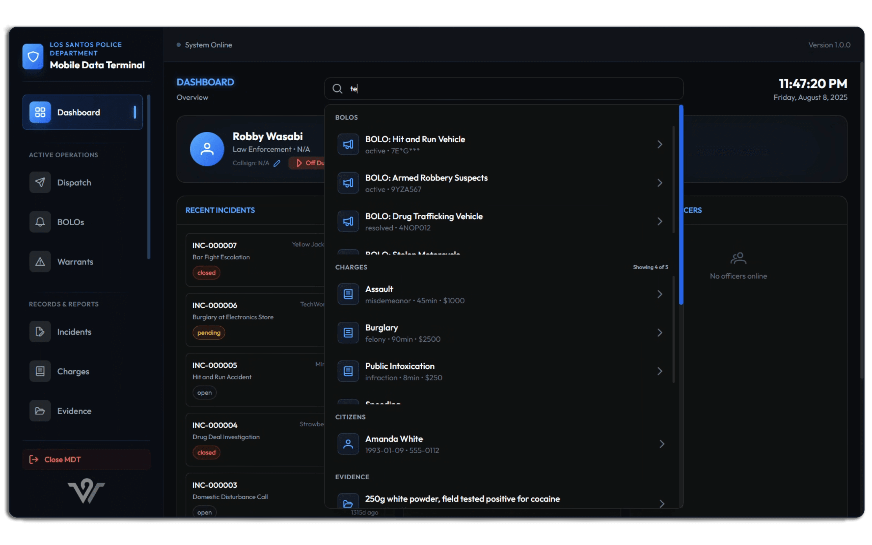 MDT And Dispatch System view 2