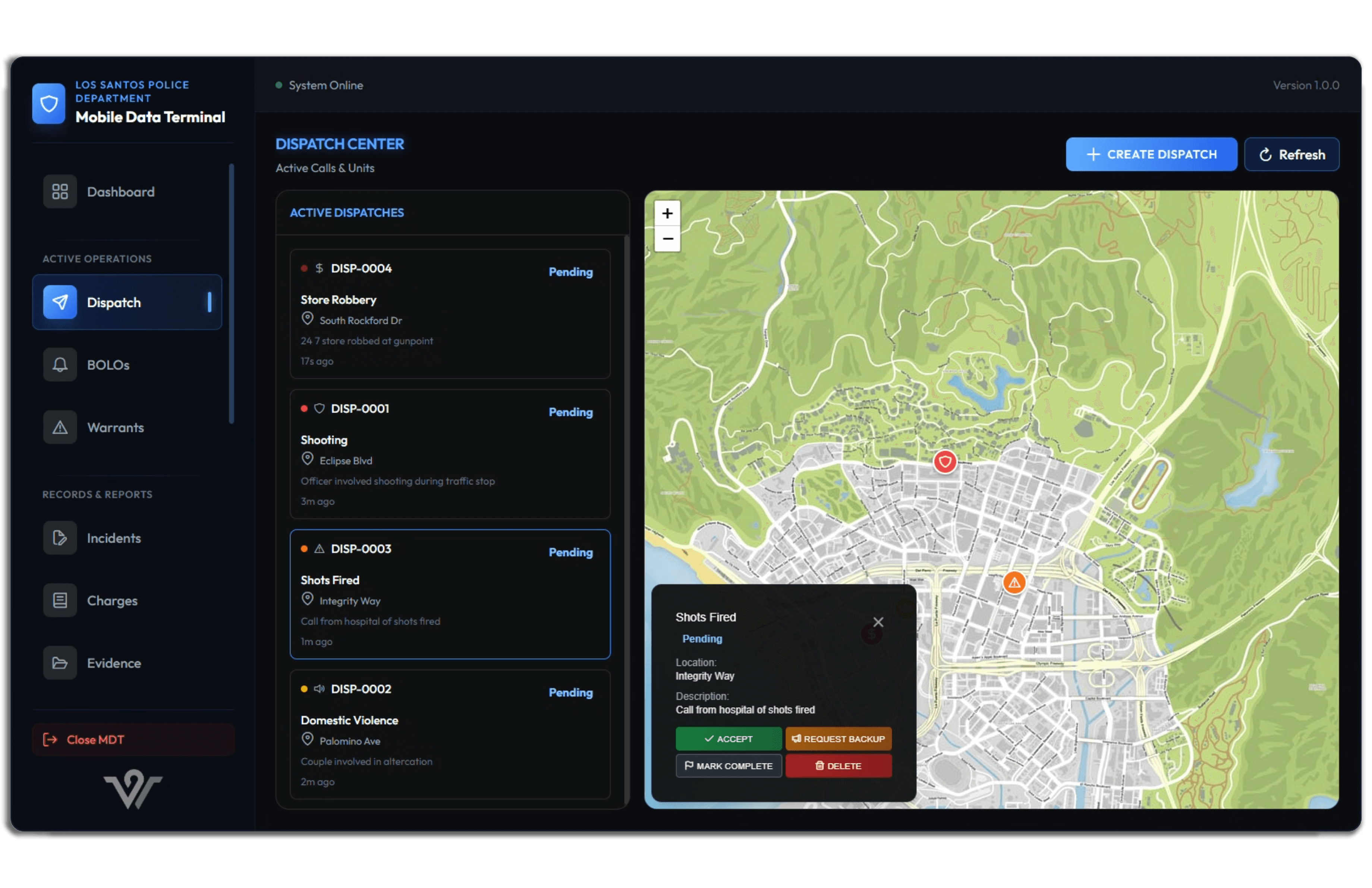 MDT And Dispatch System view 3