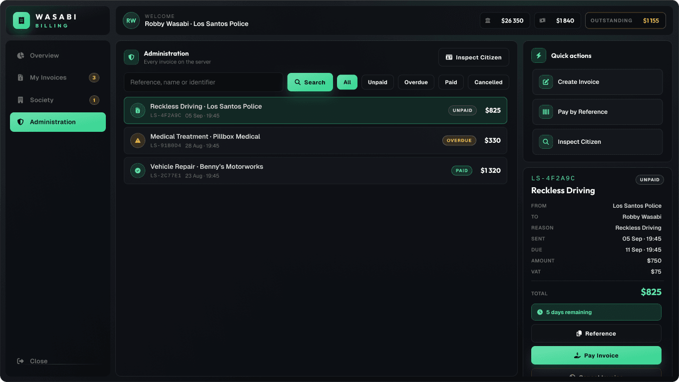 Complete Billing view 3